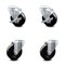 Service Caster 4 Inch Hard Rubber Wheel Swivel Bolt Hole Caster Set with 2 Brake SCC-BH20S414-HRS-2-TLB-2 - alternate 1